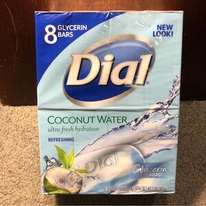 Dial Coconut Water Gentle Cleansing Skin Care Bar Soap 8 Bars - 4oz Each